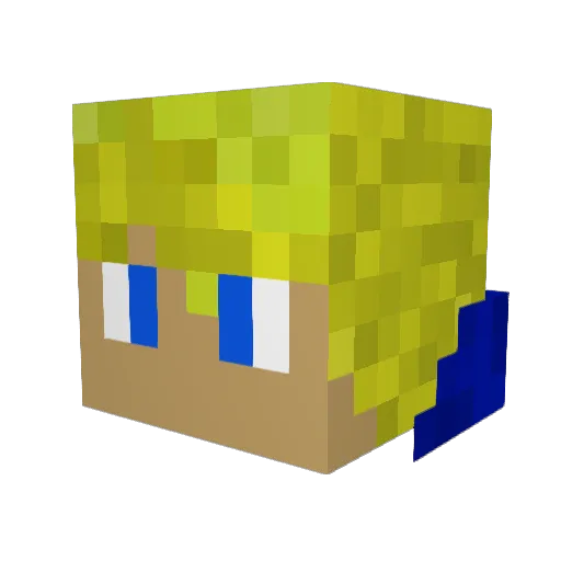 AzureFlame0712 Minecraft avatar head, 3D render