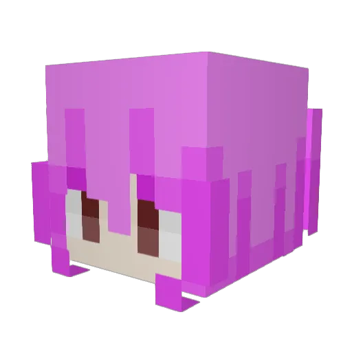 AzureGhoul Minecraft avatar head, 3D render
