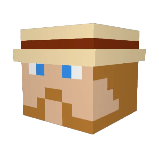 AzureOblivion Minecraft avatar head, 3D render