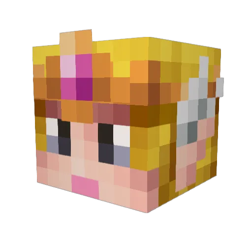 AzurePendragon Minecraft avatar head, 3D render