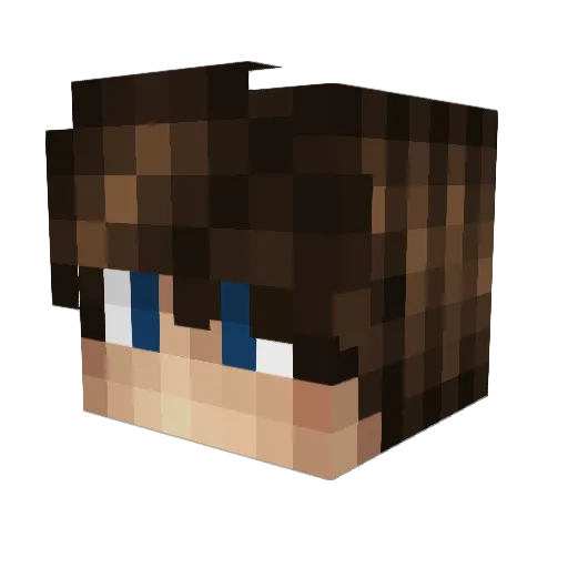 AzurePeon Minecraft avatar head, 3D render