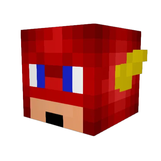 AzurePho Minecraft avatar head, 3D render