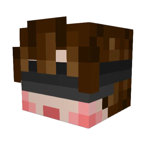 AzurePhoenix127 Minecraft avatar head, 3D render