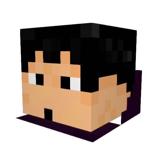 AzureRek Minecraft avatar head, 3D render