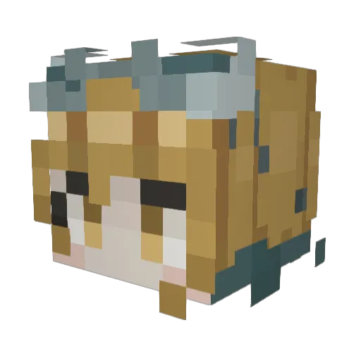 AzureRosee Minecraft avatar head, 3D render