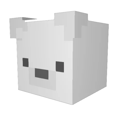 AzureUrsa13 Minecraft avatar head, 3D render