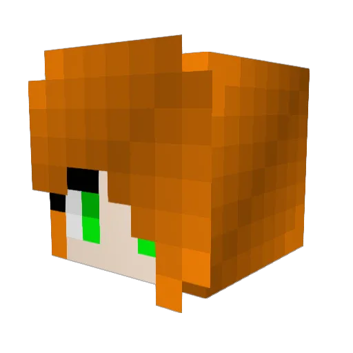 AzureVG Minecraft avatar head, 3D render