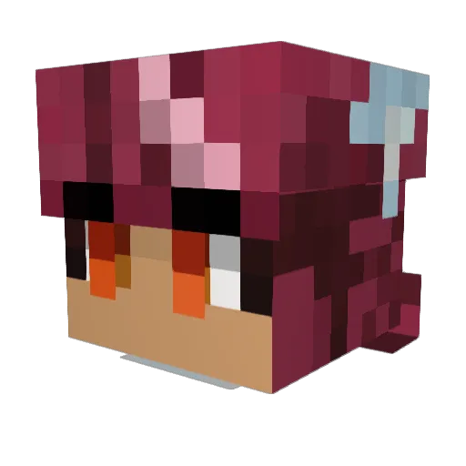 AzureVirus36 Minecraft avatar head, 3D render