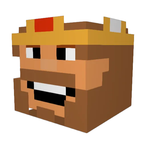 AzureWizard Minecraft avatar head, 3D render