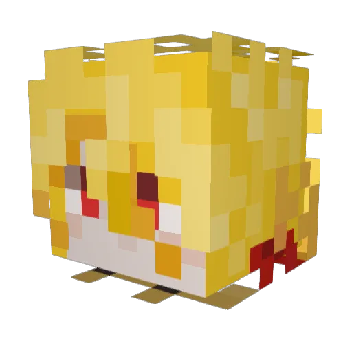 Azure_Decimate Minecraft avatar head, 3D render