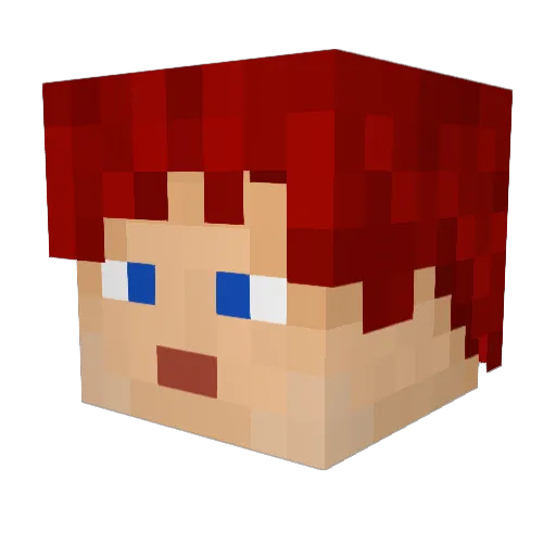 Azure_Tom Minecraft avatar head, 3D render