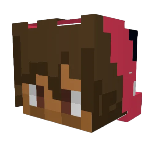 Azure__7 Minecraft avatar head, 3D render