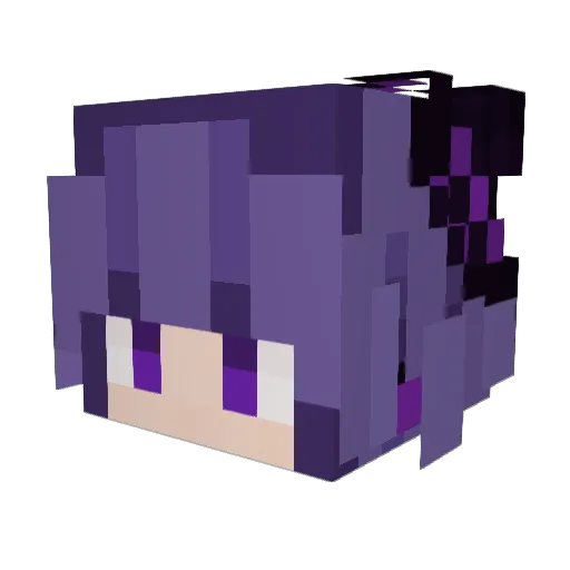 Azurellamozzarel Minecraft avatar head, 3D render