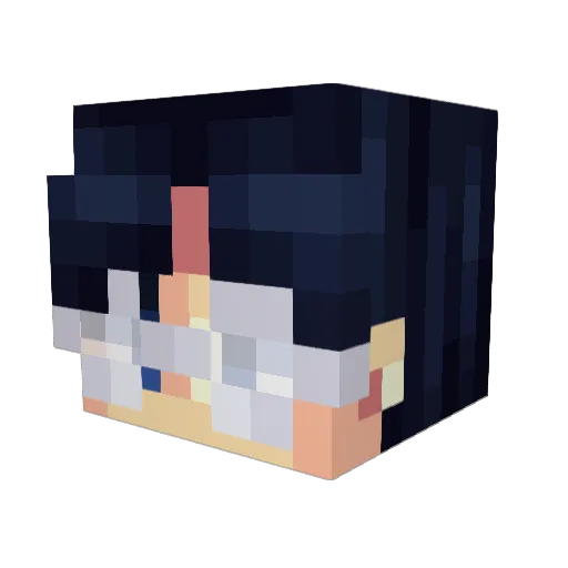 Azureus00 Minecraft avatar head, 3D render