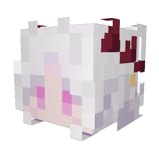 AzurilenTheLost Minecraft avatar head, 3D render