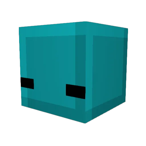 Azurinq Minecraft avatar head, 3D render
