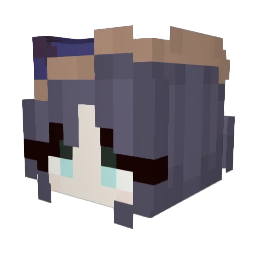 Azurite4480 Minecraft avatar head, 3D render