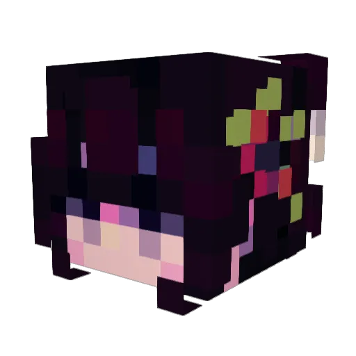 AzurreBlu Minecraft avatar head, 3D render