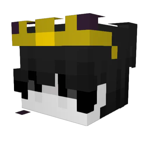 Azurrite Minecraft avatar head, 3D render