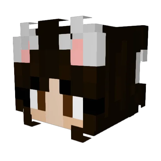 AzuruRain Minecraft avatar head, 3D render