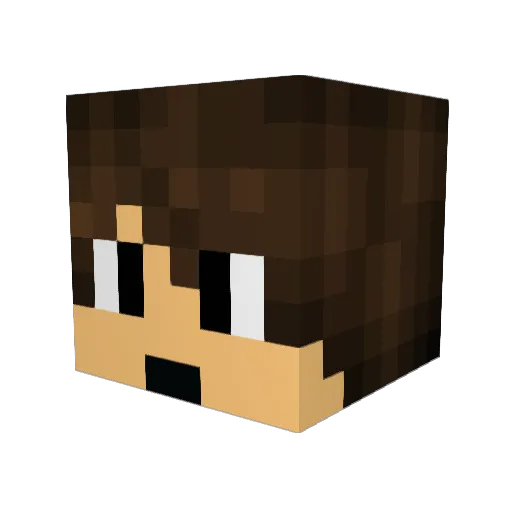 Azurwolf07 Minecraft avatar head, 3D render