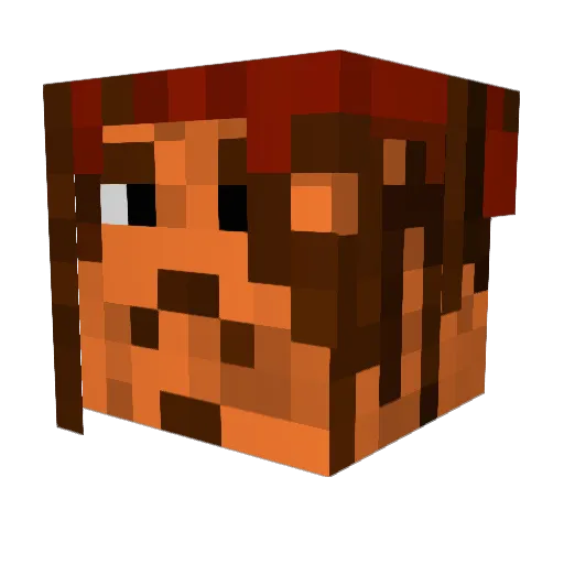 Azuryion Minecraft avatar head, 3D render