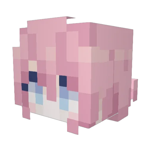Azusa235 Minecraft avatar head, 3D render