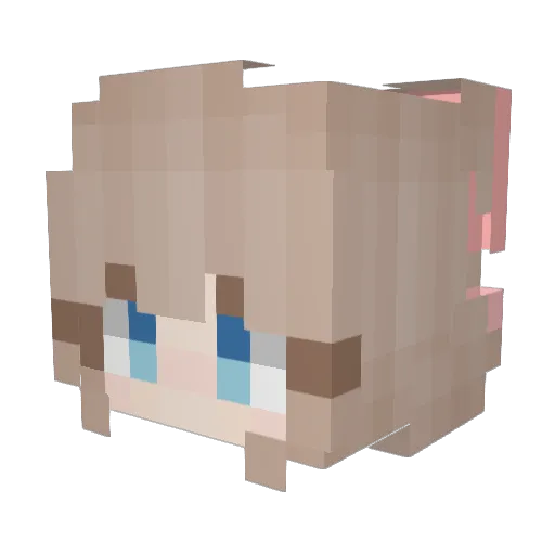 Azusa510 Minecraft avatar head, 3D render