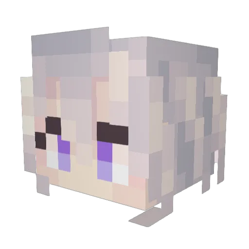 Azusa_III Minecraft avatar head, 3D render