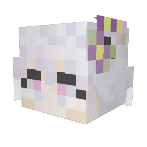 Azusa_chan Minecraft avatar head, 3D render