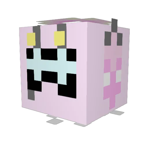 Azusatsuki Minecraft avatar head, 3D render