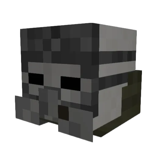 Azussu Minecraft avatar head, 3D render