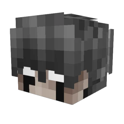 Azuuu_ Minecraft avatar head, 3D render