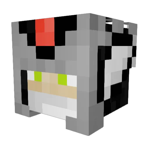 Azwolf12 Minecraft avatar head, 3D render