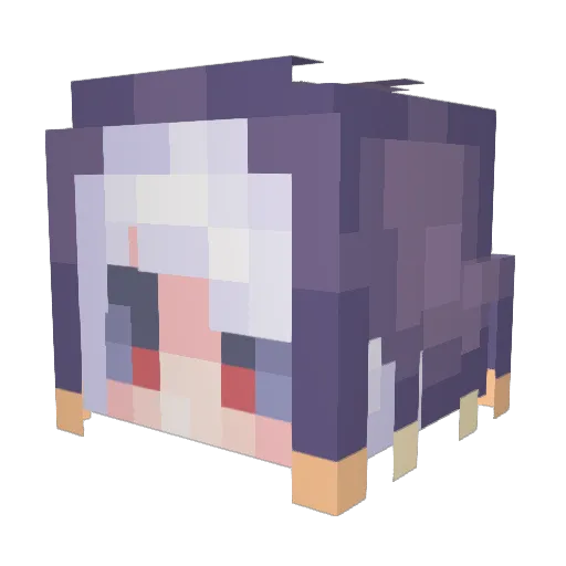AzxDGK Minecraft avatar head, 3D render