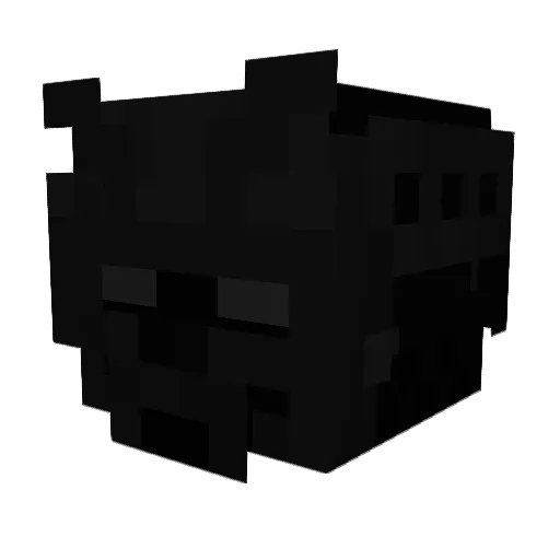 Azyless Minecraft avatar head, 3D render
