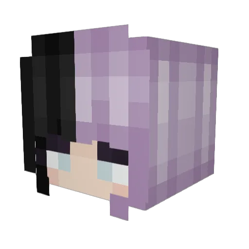 Azyley Minecraft avatar head, 3D render