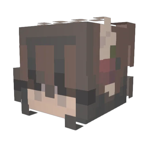 Azyliaa Minecraft avatar head, 3D render