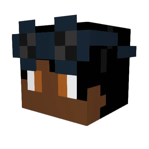 Azymon Minecraft avatar head, 3D render