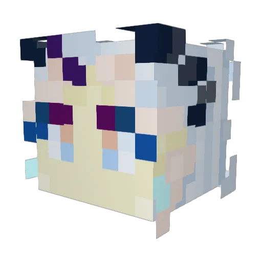 Azynn_ Minecraft avatar head, 3D render