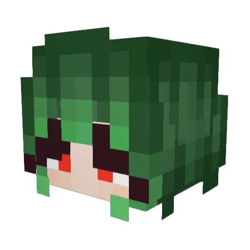 Azyrea Minecraft avatar head, 3D render
