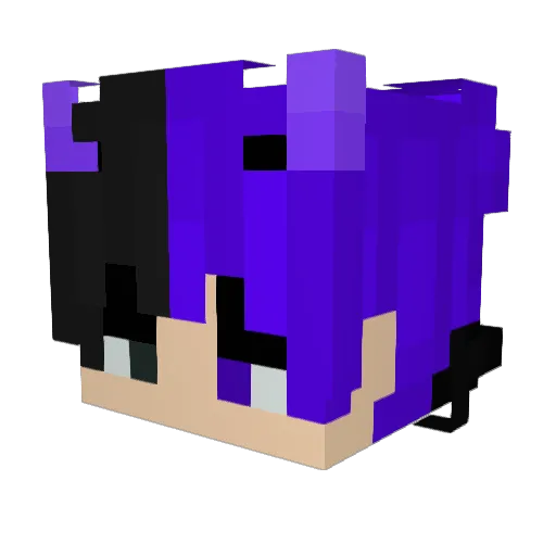 Azyron_X Minecraft avatar head, 3D render