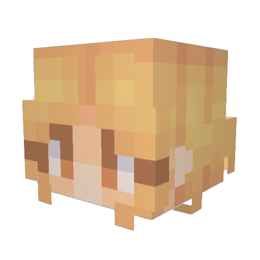 Azyu Minecraft avatar head, 3D render
