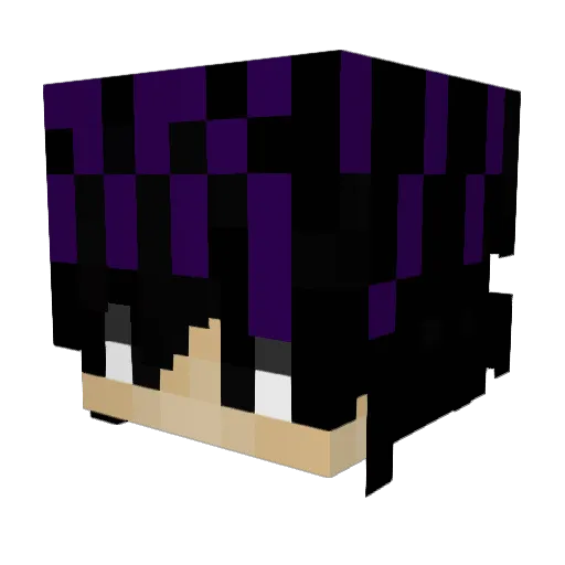 Azyvix Minecraft avatar head, 3D render