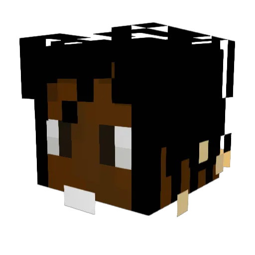 Azyxrck Minecraft avatar head, 3D render