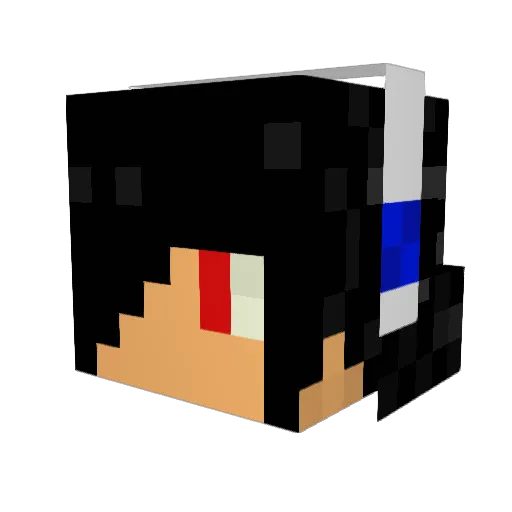 Azza007 Minecraft avatar head, 3D render