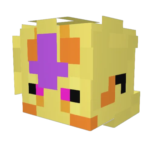 Azza2003 Minecraft avatar head, 3D render
