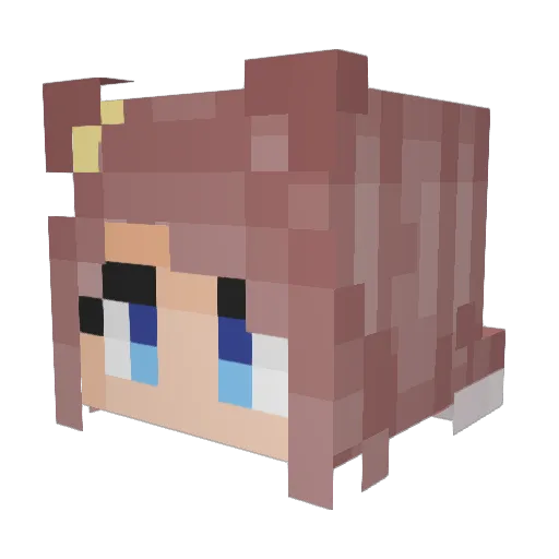 AzzaTom Minecraft avatar head, 3D render