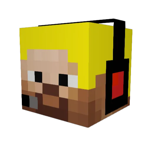 AzzaWood Minecraft avatar head, 3D render