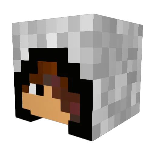 Azzab101 Minecraft avatar head, 3D render